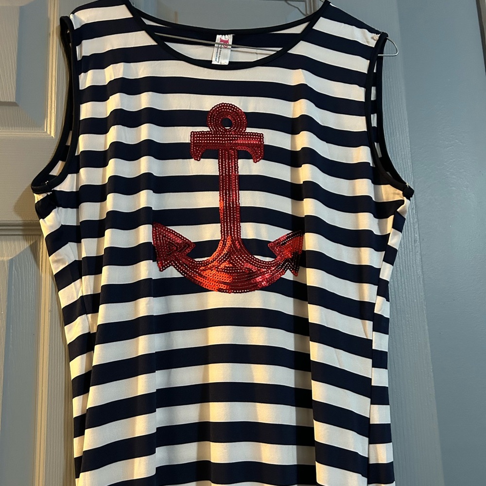 Nautical Anchor Maxi Dress